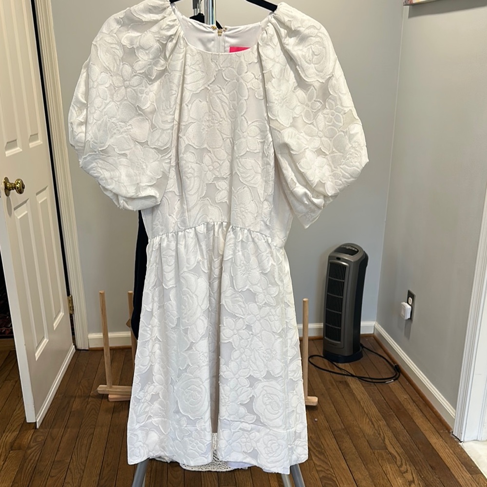 Elegant White Floral Lilly Pulitzer Dress